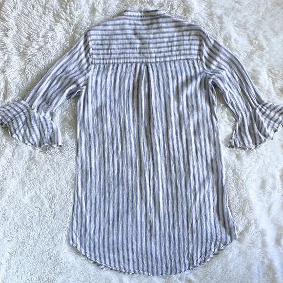 Striped Beach Cover Up with Bell Sleeves – Small/Medium - Picture 2 of 4